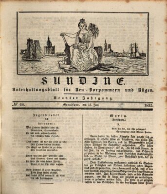 Sundine Montag 15. Juni 1835