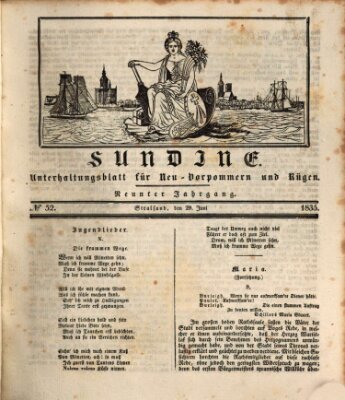 Sundine Montag 29. Juni 1835