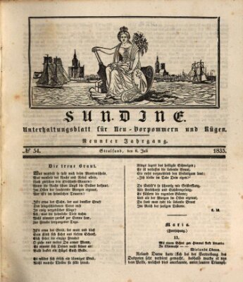 Sundine Montag 6. Juli 1835