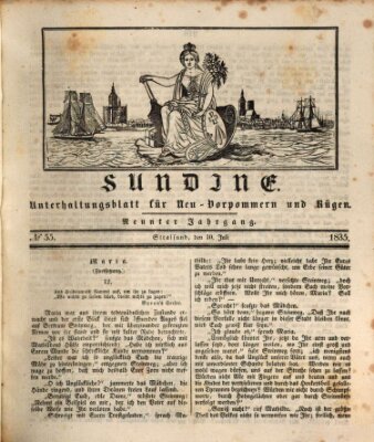 Sundine Freitag 10. Juli 1835