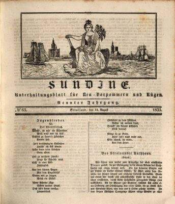 Sundine Freitag 14. August 1835