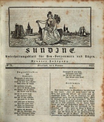 Sundine Freitag 4. September 1835