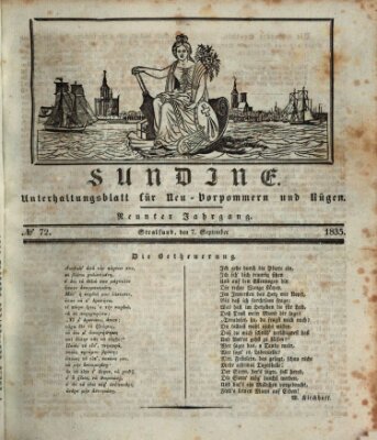 Sundine Montag 7. September 1835