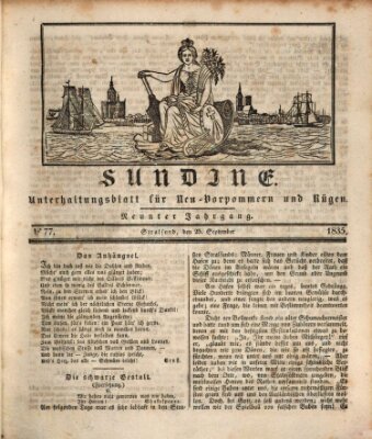 Sundine Freitag 25. September 1835