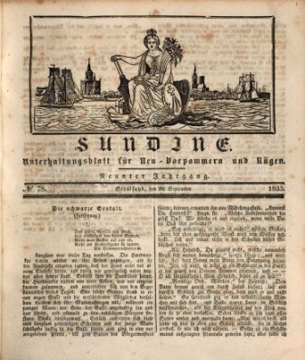 Sundine Montag 28. September 1835