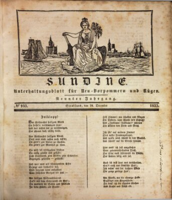 Sundine Donnerstag 24. Dezember 1835