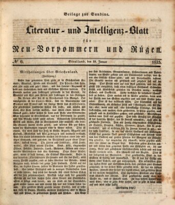 Sundine Montag 19. Januar 1835