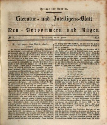 Sundine Freitag 30. Januar 1835