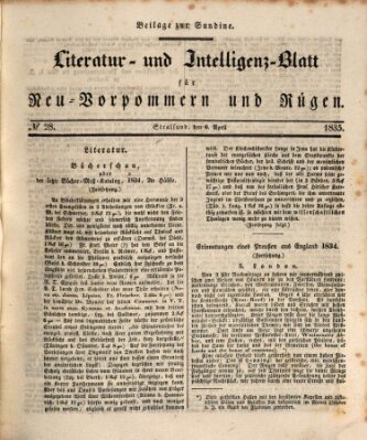 Sundine Montag 6. April 1835