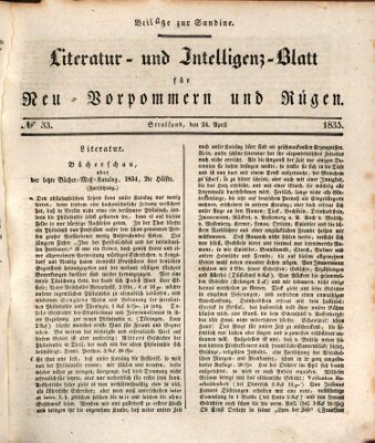 Sundine Freitag 24. April 1835