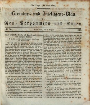 Sundine Montag 31. August 1835