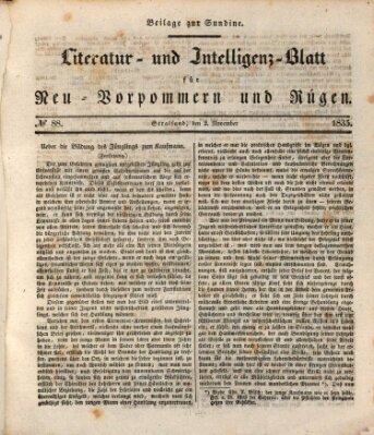 Sundine Montag 2. November 1835