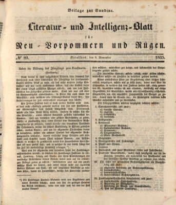 Sundine Freitag 6. November 1835