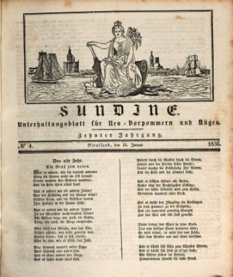 Sundine Montag 11. Januar 1836