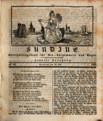 Sundine Montag 13. Juni 1836