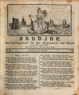 Sundine Freitag 12. August 1836