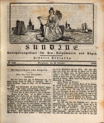 Sundine Freitag 23. Dezember 1836