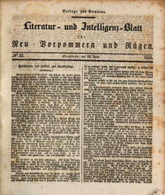 Sundine Freitag 22. April 1836