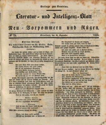 Sundine Freitag 30. September 1836