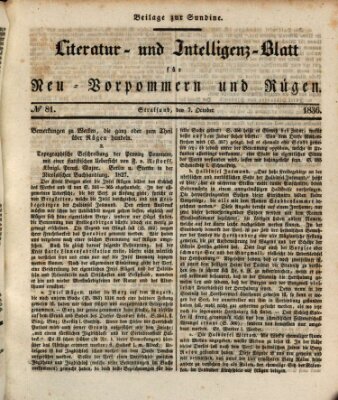 Sundine Freitag 7. Oktober 1836