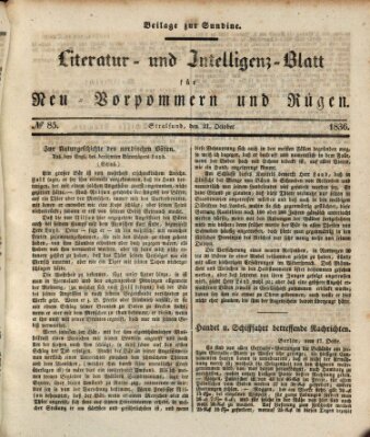 Sundine Freitag 21. Oktober 1836