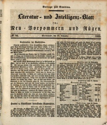 Sundine Montag 21. November 1836