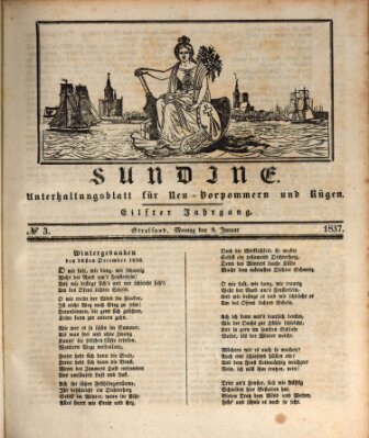 Sundine Montag 9. Januar 1837