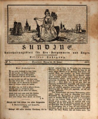 Sundine Montag 23. Januar 1837