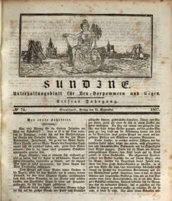 Sundine Freitag 15. September 1837