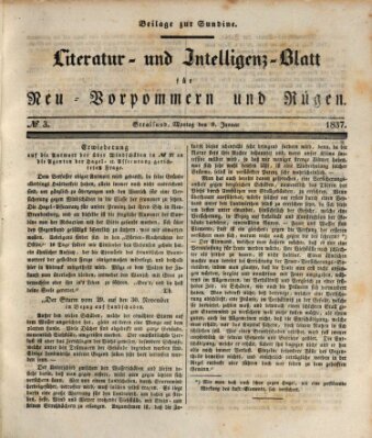 Sundine Montag 9. Januar 1837