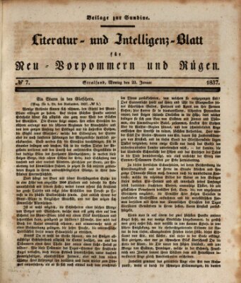 Sundine Montag 23. Januar 1837