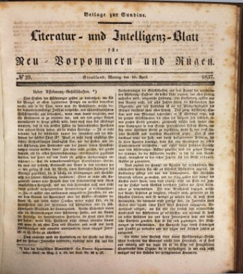 Sundine Montag 10. April 1837