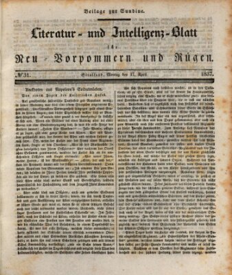 Sundine Montag 17. April 1837