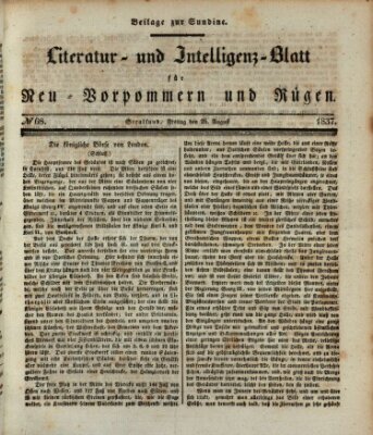 Sundine Freitag 25. August 1837