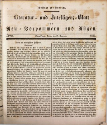 Sundine Freitag 17. November 1837