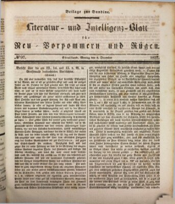 Sundine Montag 4. Dezember 1837