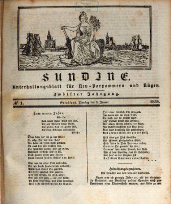 Sundine Dienstag 2. Januar 1838