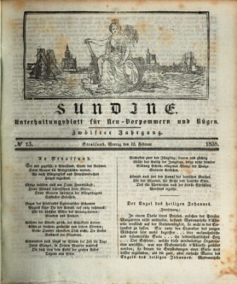 Sundine Montag 12. Februar 1838