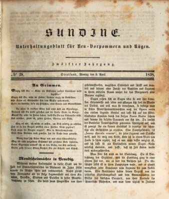 Sundine Montag 9. April 1838