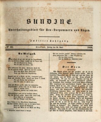 Sundine Freitag 20. April 1838