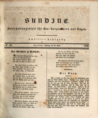 Sundine Montag 23. April 1838