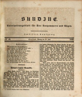 Sundine Montag 18. Juni 1838