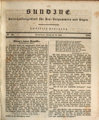 Sundine Freitag 22. Juni 1838