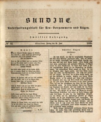 Sundine Freitag 29. Juni 1838