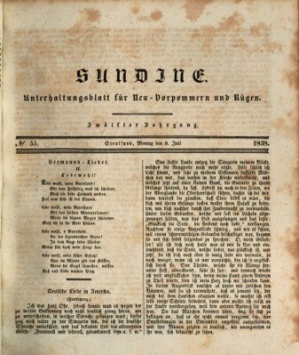 Sundine Montag 9. Juli 1838