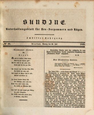 Sundine Montag 30. Juli 1838