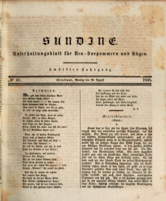 Sundine Montag 20. August 1838