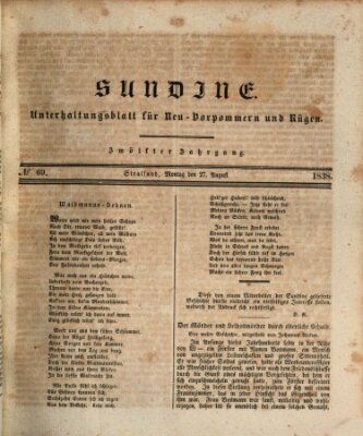 Sundine Montag 27. August 1838