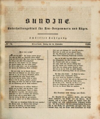 Sundine Freitag 14. September 1838