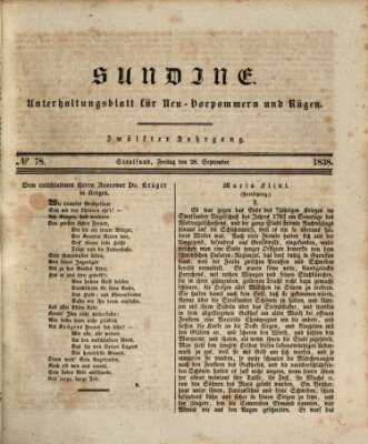 Sundine Freitag 28. September 1838